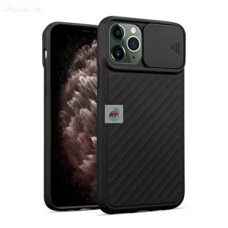 iPhone 11 Pro szilikon tok kamera védővel fekete
