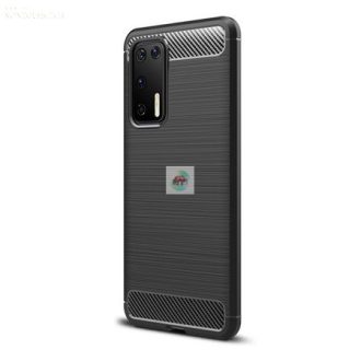 Huawei P40 Carbon mintás szilikon tok fekete