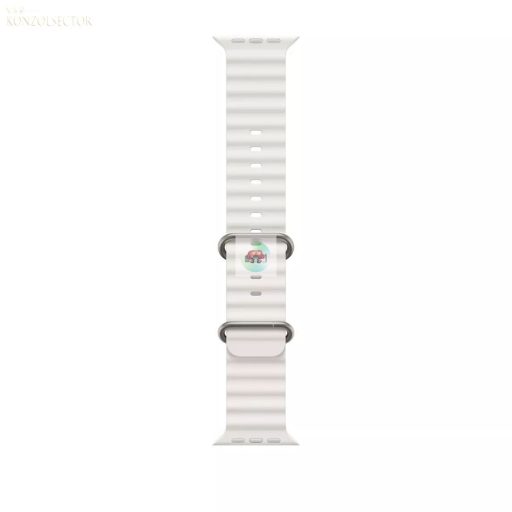 Techsuit-Applewatch-Óraszíj-Fehér bordázott szilikon/42/44/45/49mm