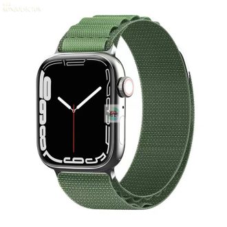   Techsuit-Applewatch-Óraszíj-Katonai zöld-szövet/42/44/45/49mm