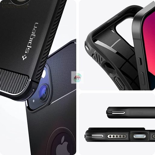 Spigen Rugged Armor iPhone 13 matt fekete tok